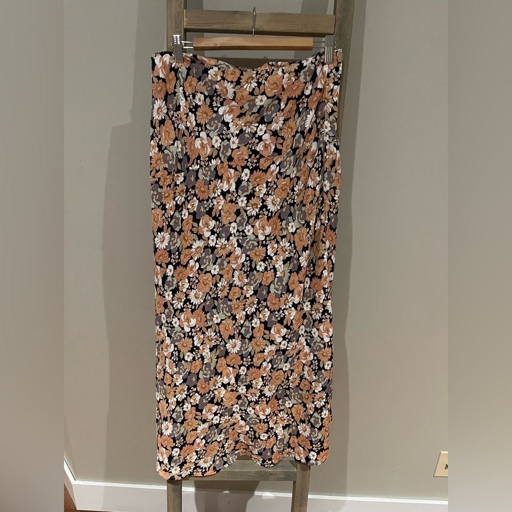 Minkpink floral high low maxi skirt